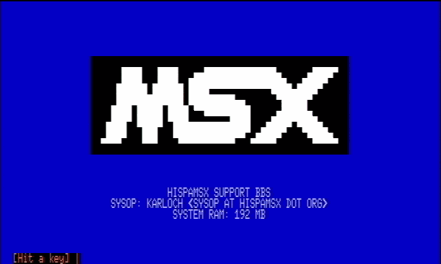 HispaMSX BBS desde un MSX